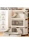 5 Layer Collapsible Storage Bins With Wheels [130cm] - Stackable Plastic Storage Cabinet Portable Multi-Tier Organizer Rack, Kitchen Rack with Dual Opening Home Storage unit Easy Tool Free - 3