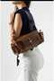 Marino Model Women's Hand and Shoulder Bag with Pockets, Brown - 2