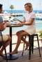 Women's Mini Skirt with High Waist Belt, Plain Woven, Short Length, Narrow Leg, Comfortable Cut - 2