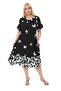Plus Size Mom K Ruffle Pocket Short Sleeve Butterfly Print Dress - 2