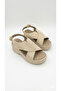 Women's Suede Wedge Heel Cross-Strapped Comfortable Orthopedic Sole Sandals - 6