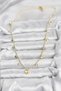 Brass Gold Color Heart Model Women's Necklace 5886 Gold - 2