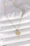 316L Steel Gold Color Chain Zircon Stone Embellished Blue Stone Detailed Medallion Mode - Stepco1236-5 - 2