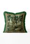 Vintage Forest Scenery Tapestry Fringed Throw Pillow Cover - Green Tassel Pillowcase - 2