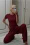 Burgundy Modal Soft Touch Tie-Dye Tracksuit Mg2723 - 3
