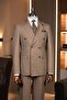 Exclusive Striped Double-Breasted Suit Camel - 2