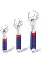 Adjustable Wrench Set 3-Piece (150 mm/200 mm/250 mm), Metric & SAE Wide Jaw Adjustable Spanner Set, Chrome Vanadium Steel with Non-Slip Handle for Home, Garage & Professional Use