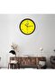Clokify Nadi Al Wasl Wall Clock, 25 cm Analog, Silent Movement, Battery Operated, Design 2, Black Frame - 7