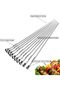 Silk Route - DFINO 10PCS 15 Inch Stainless Steel Flat Barbecue Skewers Reusable Dishwasher Safe Perfect for Outdoor Grilling and Family Gatherings - 4