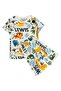 Boys' Cotton Summer Thin Fabric White Koala Parrot Lion Pattern Short Sleeve Shorts Pajama Set - 2