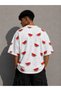 Palestine Watermelon Patterned Oversize Unisex T-Shirt – Watermelon Pattern Streetwear T-Shirt - 2