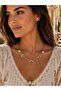 Gold Plated Moon Star Crescent and Heart Chain Necklace - 2