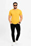 Men's Basic T-Shirt Crew Neck Short Sleeve Casual Summer Slim Fit T-Shirt - Yellow - 3