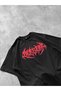 Women's Short Sleeve Summer T-Shirt Crew Neck Printed Oversize T-Shirt - Black - 7