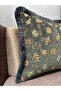 Tapestry Woven Linen Antresite Color Tasseled Cushion Cover 43X43Cm - 5