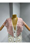 Women's Lace Detailed Knitted Beach Pareo / Beach Shawl - 7