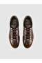 Genuine Calf Leather Brown Napa Men's Sneaker Shoes - 2