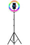 10 Inch RGB LED Soft Ring Light with Mobile Holder & Adjustable Brightness 360° Rotating Selfie Ring Light for Live Streaming, Makeup, Photography & Video Recording - 2