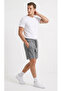 Men's Regular Fit Shorts with Front Piping Detail and Zippered Pockets - 5