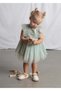 Baby Girl Tulle Dress with Headband Green - 2