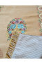 Velvet Lined Prayer Rug and Crystal Prayer Beads Cream - Luxury Gift Dowry Set with Special Box - 4