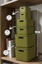 Set of 6 Colors Green 2X6 2X13 2X21 Office Closet Organizer Toy Box Storage Box with Lid