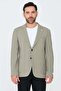 Khaki Mono Collar Regular Fit Men's Sports Jacket