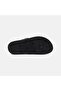 Women's Black Geometric Leather Slippers with Metal Detail - 4