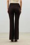 Brown High Waist Straight Leg Women's Trousers - 4