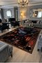 Sdt Fish Theme Patterned Modern Woven Base Decorative Carpet Mosso3389 - 3