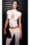 Love Fab Agraflı Short Sleeve Crop Spanish Flare Pants Set - 2