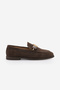 Women's Loafer Moccasin Classic Casual Shoes with Stones Meniva Brown Suede - 3