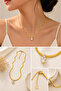 Heart Model Yassi Steel Necklace - 3