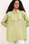 Women's Ruffle Detailed Shirt Tunic 5994 - E.Green - 3