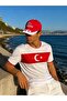قبعة رياضية مطرزة من Moon Star Türkiye للجنسين من البوليستر باللون الأحمر - 2