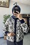 Satin Skirt Suit Navy Blue - 2