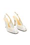 Crystal Stone Heeled Evening Dress Shoes Z480 Raso Bianco (White Satin Stone) - 2