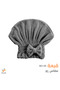 Cotton Hair Drying Cap with Bow, XL 30x35 cm, Soft Absorbent Shower Hair Wrap, Grey - 3
