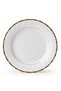 Yamatsu White Porcelain Meat Plate with Golden Rim — 7.5 Inch | Premium Dining Serveware