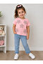 Girl's Daisy Stone Embroidered Combed Cotton T-Shirt 10939