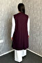 Women's Plus Size Long Vest with Stone Collar and Pockets 902 - 6