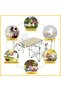 Portable Folding Table Chair Set, Portable Aluminum Alloy Picnic Table Chairs, with Carrying Bag, for Patio Garden Lawn Hiking Beach (Table+ 4 Chair) - 3
