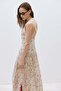Colorful Peony Patterned Dress - 8