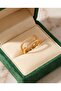 Celinea Inlaid Zircon Stone Double-Looking Adjustable Ring