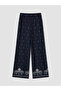 Nevavm Women's Patterned Trousers with Elastic Waist - 5