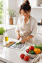 Glass Cutting Board - Glass Cutting Table |   Cooking with Love |   20cm X 30cm - 4