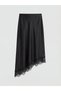 Quality Pieces from Çelebi Store: Lace Detailed Satin Skirt with Waist Cord - 7