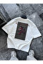 White Wolf Embroidered Oversize T-Shirt Sw-5158 - 8