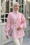 Ruffle Sleeve Detailed Shirt 0061 - Pink - 3