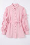 Ruffle Sleeve Detailed Shirt 0061 - Pink - 5